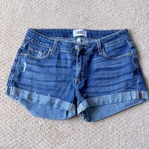 Paige Mid-rise Denim Shorts